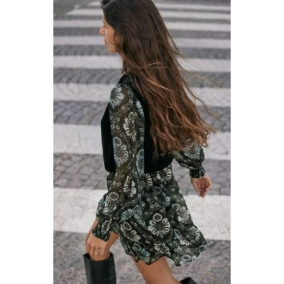 ZARA PRINTED DRESS WITH VEST - Picture 8 of 8